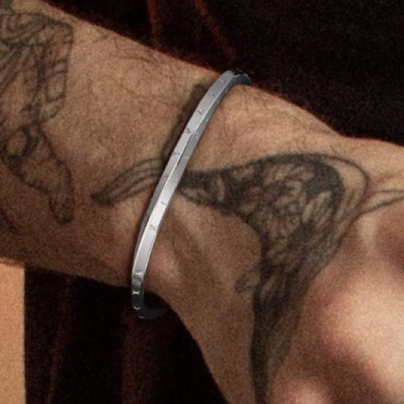 New Silver Nordic Viking Cuff Twist Bracelet - Picture 7 of 10